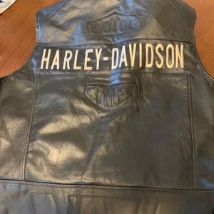 Leather riding vest